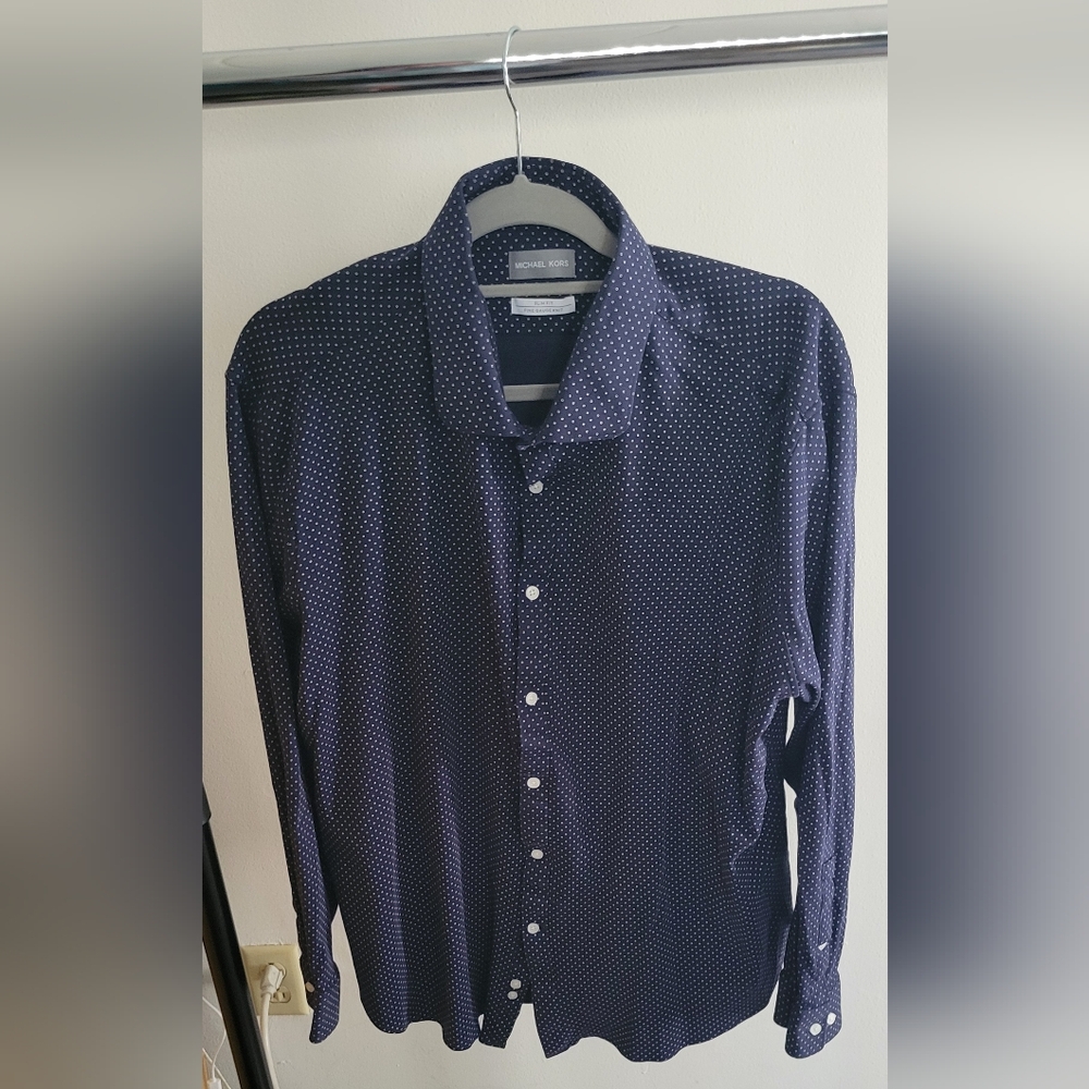 Michael Kors Mens Slim Fit Dress Shirt 34/35 - 18.5 neck